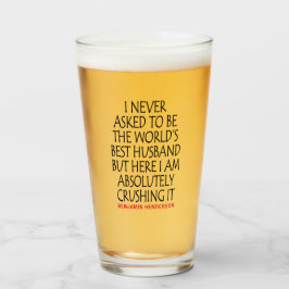Gepersonaliseerde Best Husband Quote Glas