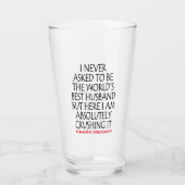 Gepersonaliseerde Best Husband Quote Glas (Voorkant)