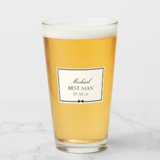 Gepersonaliseerde Best Man Bowtie Wedding Party Gi Glas