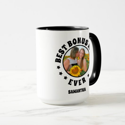 Gepersonaliseerde Beste Bonus Moeder Ooit Moederda Mok (Voorkant rechts)
