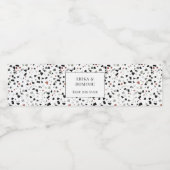 Gepersonaliseerde beste dag ooit grijs bruiloft waterfles etiket (Enkel label)