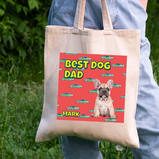 Gepersonaliseerde Beste Dog Dad Gift – Fun Pet Pho Tote Bag