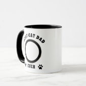 Gepersonaliseerde beste kat papa ooit aangepaste f mok (Voorkant links)
