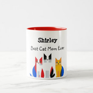 Gepersonaliseerde Beste Kattenmoeder Ooit Mok