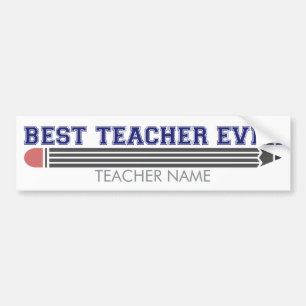 Gepersonaliseerde Beste Leraar Ooit - Gepersonalis Bumpersticker