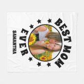 Gepersonaliseerde Beste Mam Ooit Foto Moederdag Fleece Deken (Voorkant (Horizontaal))