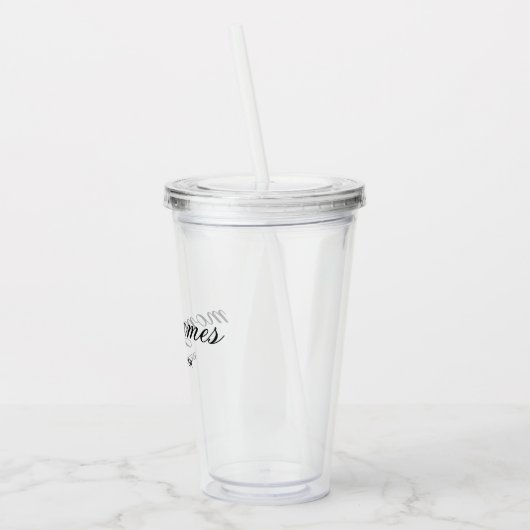 Gepersonaliseerde Beste Mam Ooit Kalligrafie Naam Acryl Drinkbeker (Links)