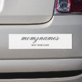 Gepersonaliseerde Beste Mam Ooit Kalligrafie Naam Bumpersticker