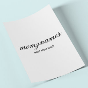 Gepersonaliseerde Beste Mam Ooit Kalligrafie Naam Flyer