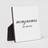 Gepersonaliseerde Beste Mam Ooit Kalligrafie Naam Fotoplaat (Voorkant)
