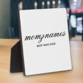 Gepersonaliseerde Beste Mam Ooit Kalligrafie Naam Fotoplaat