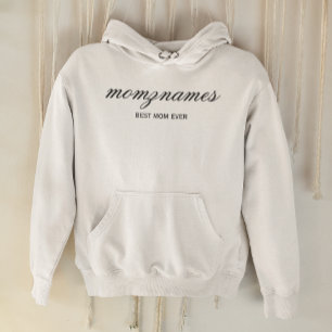 Gepersonaliseerde Beste Mam Ooit Kalligrafie Naam Hoodie