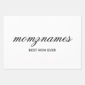 Gepersonaliseerde Beste Mam Ooit Kalligrafie Naam Inpakpapier Vel (Voorkant 2)