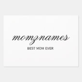 Gepersonaliseerde Beste Mam Ooit Kalligrafie Naam Inpakpapier Vel (Voorkant)