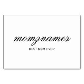 Gepersonaliseerde Beste Mam Ooit Kalligrafie Naam Kaart (Achterkant)