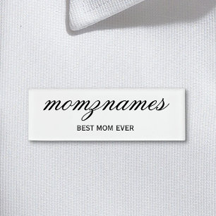 Gepersonaliseerde Beste Mam Ooit Kalligrafie Naam Naambadge