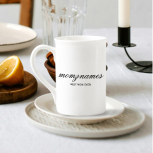 Gepersonaliseerde Beste Mam Ooit Kalligrafie Naam Porselein Kop