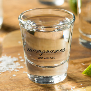 Gepersonaliseerde Beste Mam Ooit Kalligrafie Naam Shot Glas