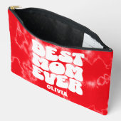 Gepersonaliseerde Beste Mam Ooit Rode Tie Dye Etui (Open)