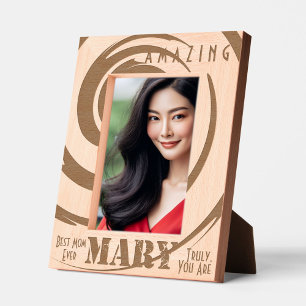 Gepersonaliseerde beste moeder "Mary" Twirl Art Gegraveerde Lijstjes