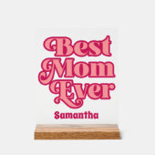 Gepersonaliseerde beste moeder ooit aangepaste naa acryl bord (Voorkant)