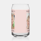 Gepersonaliseerde beste moeder ooit foto roze blikvorm glas (Links)