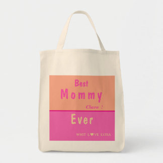 Gepersonaliseerde BESTE MOEDER OOIT ROZE & ROOS Tote Bag