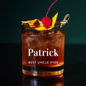 Gepersonaliseerde beste oom ooit monogram whisky glas