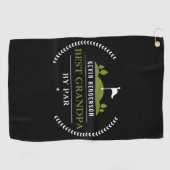 Gepersonaliseerde beste opa op transactiebasis golfhanddoek (Horizontaal)