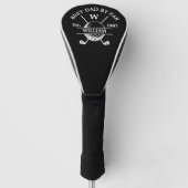Gepersonaliseerde Beste Pap Door Par en Monogram Z Golfheadcover (Voorkant)