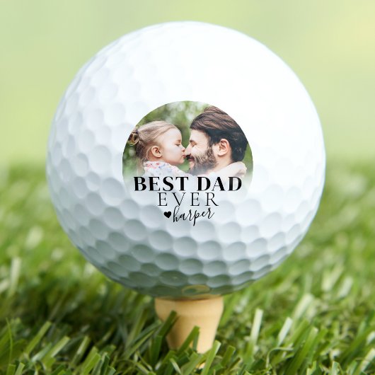 Gepersonaliseerde beste papa foto golfballen