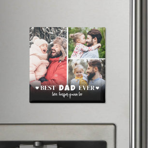 Gepersonaliseerde Beste Papa Fotocollage Vader Magneet