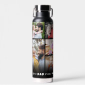 Gepersonaliseerde Beste Papa Fotocollage Vader Waterfles (Voorkant)