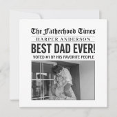Gepersonaliseerde beste papa ooit krantenfoto (Voorkant)