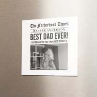 Gepersonaliseerde beste papa ooit krantenfoto