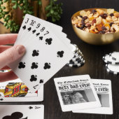 Gepersonaliseerde beste papa ooit krantenfoto pokerkaarten (Insitu)