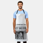 Gepersonaliseerde beste papa ooit krantenfoto schort (Gedragen)