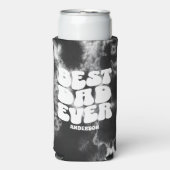 Gepersonaliseerde beste papa ooit zwart stropdas k (Seltzer Voorkant)