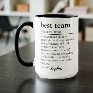 Gepersonaliseerde Beste Team Definitie Waardering Mok