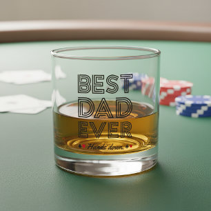 Gepersonaliseerde beste vader ooit handen naar ben whisky glas