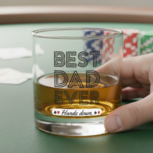 Gepersonaliseerde beste vader ooit handen naar ben whisky glas