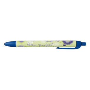 Gepersonaliseerde beste vriend Floral Groen Blauwe Inkt Pen