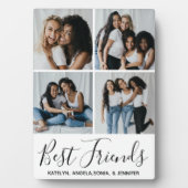 Gepersonaliseerde beste vrienden 4 Foto collage Fotoplaat (voorkant)