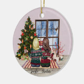 Gepersonaliseerde beste vrienden kerst ornament (Links)