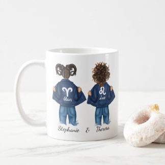 Gepersonaliseerde Beste Vrienden Ram Leo Meisje Je Koffiemok