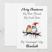 Gepersonaliseerde beste vrouw ooit kerst Kaart (Voorkant / Achterkant)