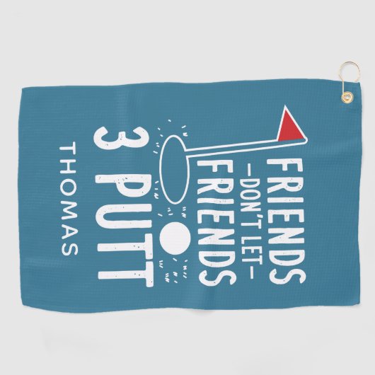 Gepersonaliseerde BestVrienden laten vrienden niet Golfhanddoek (Horizontaal)