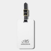 Gepersonaliseerde bewerkbare kleuren Elegant Scrip Bagagelabel (Voorkant verticaal)