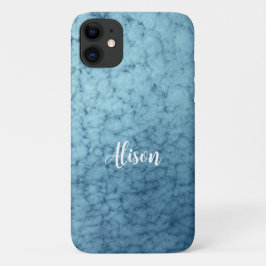 Gepersonaliseerde Bewolkte Blauwe Hemel iPhone 11 Hoesje