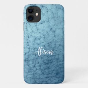 Gepersonaliseerde Bewolkte Blauwe Hemel iPhone 11 Hoesje